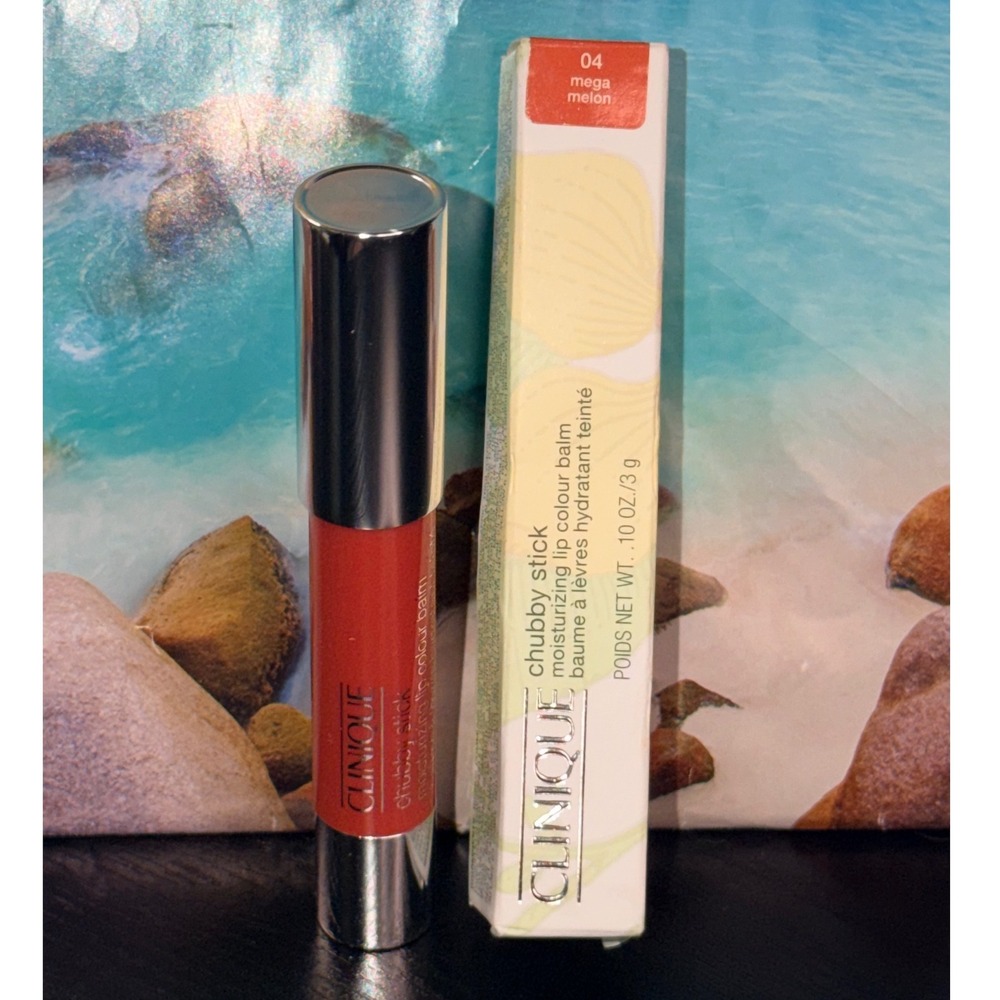 Clinique Chubby Stick Moisturizing Lip Balm 04 Mega Melon New Boxed